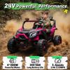 JOYRACER 24V Ride on Car for Big Kids 2 Seater Ride on UTV Off-Road UTV 4X200W Powerful Motor Kids' Electric Vehicles with Remote Control, Spring Suspension, Led Light, Bluetooth Music, Pink view 2