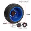 1/10 RC Short Course Truck Set Multi-Purpose Super Wear-Resistant Rubber Tires 12/14/17mm Removable Hex for All Brands 1/10 RC Off-Road Vehicle OEM Parts & DIY More RC cars / 4PCS (T130 Blue) view 2