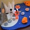 Space Felt Play Mat Small World Austronaut Rocket Waldorf Play Set Baby Boy Imaginative Play Kit Activity Toy Preschool Galaxy Spaceship Montessori Pretend Play Playset (Without 2 austronauts) view 2