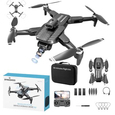 4k Drone (Equipped with dual cameras), Foldable Dron, small-scale Drone With Height Setting Function, Six-pass Gyroscope, Gesture Photo, Video Recording, Headless Mode, Emergency Stop, Trajectory Gravity Sensing, and Auto-photography for Adults and T