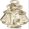 14kt Gold Filled Infant of Prague Pendant on a 20 inch Gold Plate Heavy Curb Chain. view 2
