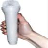 Play Microphone Prop Toy for Lipsyncing, Costumes, Photos, Concerts, Festivals, Pretend Play and more! (Plain, White) view 1