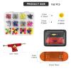 DisplayMore 162PCS Finger Skateboard DIY Set,- Includes Premium Multicolour Wooden Fingerboard Deck,Tape Prolific Foam Tape & Multicolour Wheels, The Classic - 34mm x 96mm - Pre-Drilled Holes Size view 2