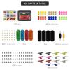 DisplayMore 162PCS Finger Skateboard DIY Set,- Includes Premium Multicolour Wooden Fingerboard Deck,Tape Prolific Foam Tape & Multicolour Wheels, The Classic - 34mm x 96mm - Pre-Drilled Holes Size view 4