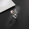 YIIABSLEP Retro elf ring with princess style design, radiating light, magic, angel, niche ring view 2