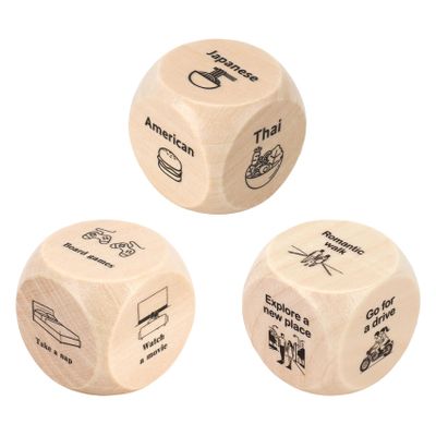 Date Night Dice 3 Pcs - Fun Couples Gift Valentines Day Gifts for Him Her, Mens Valentines Day Gifts, Date Night Dice Game Gift for Christmas Valentine's Day Bachelorette Wedding Bridal Shower