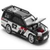 GT-R Stagea RHD (Right Hand Drive) #62 "Simon's Garage Black with White Sides 1/64 Diecast Model Car by Pop Race PR640211 view 1
