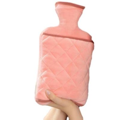 2L Hot Water Bottle Cover Cold-Proof Warm Insulated Cover Hand & Feet Warmer Explosion-Proof Water Bottle Cover for Hot Water -Pink