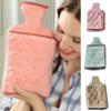 2L Hot Water Bottle Cover Cold-Proof Warm Insulated Cover Hand & Feet Warmer Explosion-Proof Water Bottle Cover for Hot Water -Pink view 2