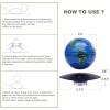 6" Floating Globe Lamp - Golden UFO Style Anti-Gravity 360 Rotating World Map with LED Light, Educational Magnetic Levitating Desk Decor for Office, Gift for Adults & Students view 2