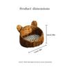 1:12 Scale Mini Rattan Dog Bed for Dollhouse Handmade Wicker Pet Bed, Cute Miniature Dog House Accessories for Doll House Decoration,Dollhouse Furniture Collection (Light) (Rattle Dark) view 2