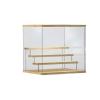 Acrylic Wooden Tape Storage Box Display Stand Dustproof Multi-Layer Cabinet with Door Desktop Organizer Simple Doll Display Cabinet(I.L:320mm W:260mm H:304mm LED) view 1