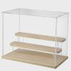 Acrylic Wooden Tape Storage Box Display Stand Dustproof Multi-Layer Cabinet with Door Desktop Organizer Simple Doll Display Cabinet(I.L:320mm W:260mm H:304mm LED) view 2