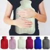 2L Hot Water Bottle Protective Cover, Removable Plush Knitted Hot Water Bottle Cover for Winter-Pink view 4