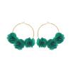 8.1 * 7.4cm Bohemian Rose Tassel Cloth Earrings,yellow,8.1 * 7.4cm view 3