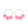 8.1 * 7.4cm Bohemian Rose Tassel Cloth Earrings,yellow,8.1 * 7.4cm view 4