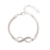 YIIABSLEP Fashion infinite symbol bracelet alloy jewelry 8-shaped diamond inlaid bracelet view 1