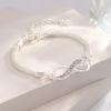 YIIABSLEP Fashion infinite symbol bracelet alloy jewelry 8-shaped diamond inlaid bracelet view 2