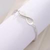YIIABSLEP Fashion infinite symbol bracelet alloy jewelry 8-shaped diamond inlaid bracelet view 3