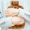2L Hot Water Bottle Cover Soft Detachable Plush Insulation Cover Winter Hot Water Bottle Cover-Yellow view 4
