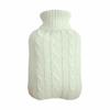 2L Hot Water Bottle Protective Cover, Removable Plush Knitted Hot Water Bottle Cover for Winter-White view 1