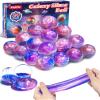 24 Pack Galaxy Slime Party Favors, Non-Sticky, Stress Relief Treasure Box for Classroom Prizes Party Supplies, Student Gifts Goodie Bags Stocking Stuffers for Kids Boys Girls view 1