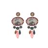 9.3 * 4.6cm Bird Alloy Flower Multi-Layer Droplet Shaped Pendant Bohemian Earrings,multicolored,9.3 * 4.6cm view 1