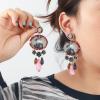 9.3 * 4.6cm Bird Alloy Flower Multi-Layer Droplet Shaped Pendant Bohemian Earrings,multicolored,9.3 * 4.6cm view 2