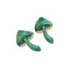 4.2 * 2.8cm Retro Alloy Enamel Butterfly Mushroom Earrings For Women ,green,4.2 * 2.8cm view 2