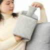 2L Hot Water Bottle Cover Cold-Proof Warm Insulated Cover Hand & Feet Warmer Explosion-Proof Water Bottle Cover for Hot Water -Grey view 1