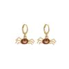 2.3 * 2.2cm Halloween Cartoon Insect Earrings Female,Brown,2.3 * 2.2cm view 1