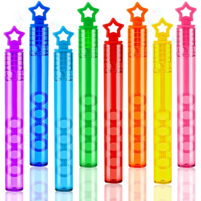 32 Pcs Mini Bubble Wadns Party Favors for Kids,8-Color Bubble Stick, Thanksgiving and New Year, Theme Birthday, Wedding, Summer Girls and Boys Carnival, Outdoor Gifts for Students