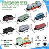 Hanaive 2 Sets Train Toys Small Pull Back Alloy Retro Steam Train Simulation Model Diecast Locomotive for Boys Girls Birthday Party Favor Back to School Classroom Teacher Reward Gifts(Blue,Green) view 2