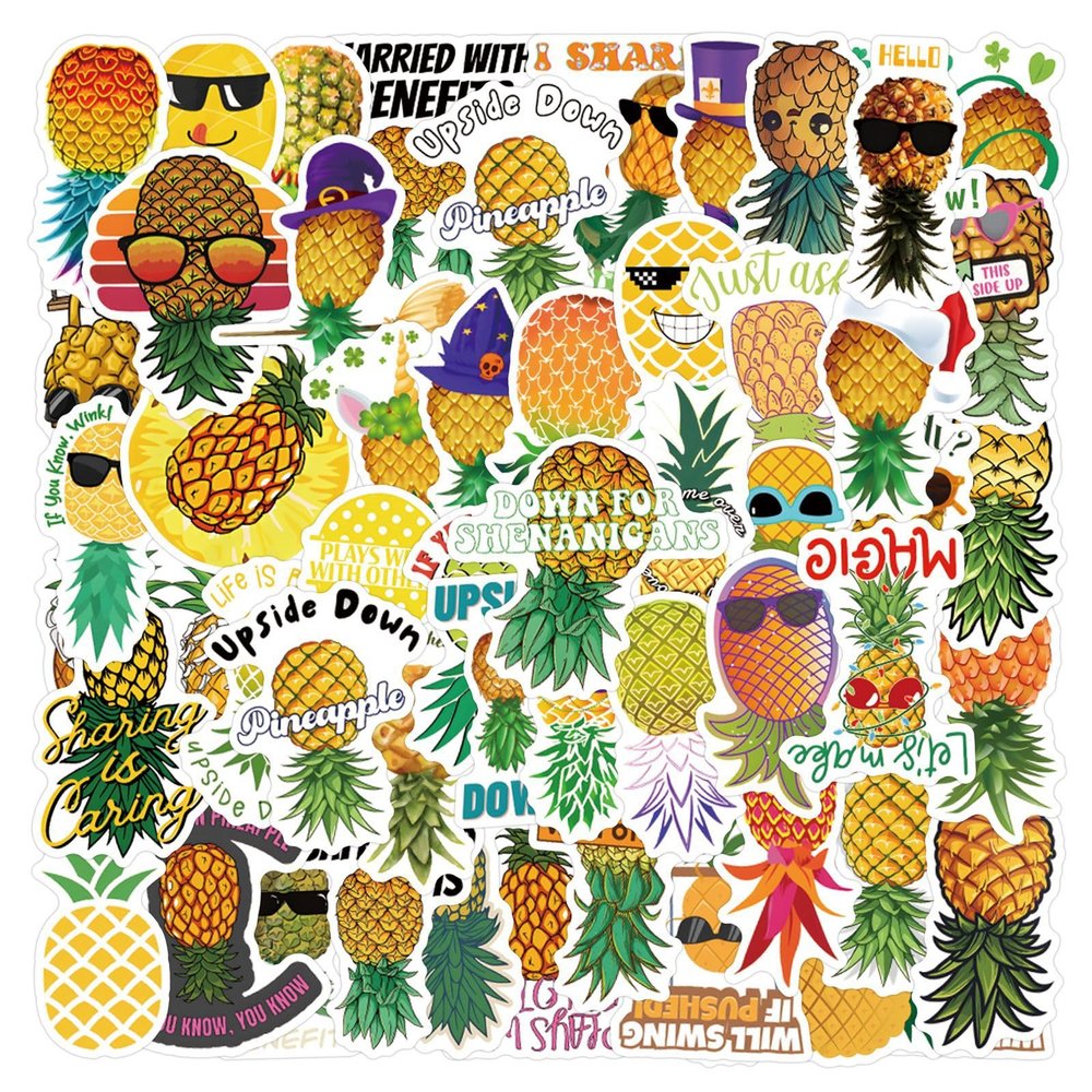 55Pcs Pineapple Stickers for Teens Boy Girls Kids