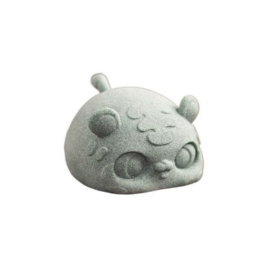 SONGCHAO Tea Statues Green Sandstone Cartoon Small Ornaments Creative Desktop Office Decoration Tea Pet Animal Play Desktop Pet(C)