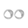 4.6 * 4.6cm Retro Hollowed Out Circular Oval Earrings,silvery,4.6 * 4.6cm view 1