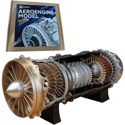 1/20 WS-15 Turbofan Jet Engine Model Kit Frighter Engine Model DIY Assembly Electric Model Engine Kit for Adults (150+ PCS)