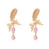 5.9 * 2.6cm Bohemian Multi-Layered Feather Bow Pendant Earrings For Women,orange,5.9 * 2.6cm view 2