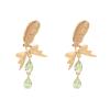5.9 * 2.6cm Bohemian Multi-Layered Feather Bow Pendant Earrings For Women,orange,5.9 * 2.6cm view 3