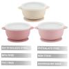 PandaEar 3 Pack Stainless Steel Baby Suction Bowls with Lid, Non-Slip Child Food Bowl with Silicone Sleeve for Kids Toddlers Infants, Unbreakable & Mess Free (Pink) view 3