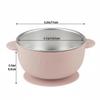 PandaEar 3 Pack Stainless Steel Baby Suction Bowls with Lid, Non-Slip Child Food Bowl with Silicone Sleeve for Kids Toddlers Infants, Unbreakable & Mess Free (Pink) view 4