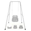 3-in-1 Toddler Swing Set, Foldable Baby Swing with Stand, Indoor & Outdoor Kids Swings Sets, Multifunctional Swings for Home Backyard, Easy to Install and Store (Gray) view 1