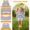 3-in-1 Toddler Swing Set, Foldable Baby Swing with Stand, Indoor & Outdoor Kids Swings Sets, Multifunctional Swings for Home Backyard, Easy to Install and Store (Gray) view 3