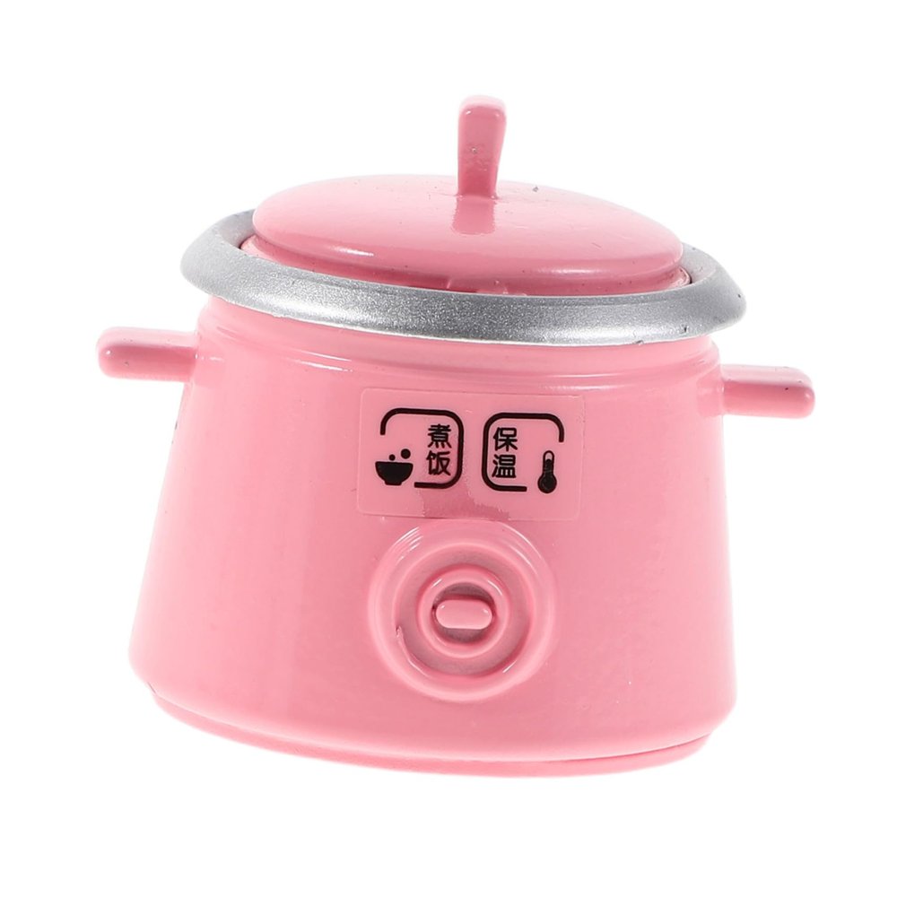Gogogmee Cute Mini Electric Rice Cooker for Dollhouse Kitchen Appliance with Realistic Details and Accessories Pretend Play for Imaginative Cooking Fun and Creative Display