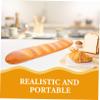 COOLHIYA Realistic Artificial French Bread Loaf Play Food for Educational Role-Playing Soft Squishy Simulation Bread Prop for Home Decoration and Photography Display view 3