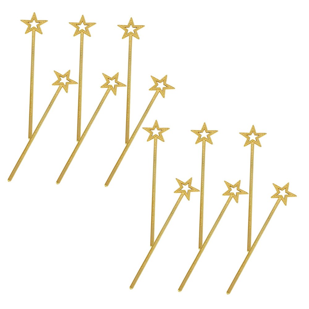 COOLHIYA 12pcs Fairy Star Wands for Sparkling Angel Wand Sticks with Glittering Star Design for Birthday Halloween Christmas Wedding Costume Party and Cosplay Accessories