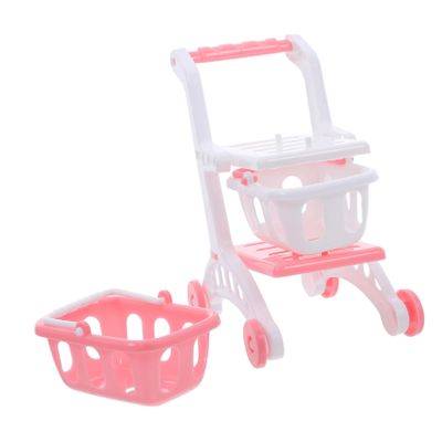 BRIGHTFUFU 8pcs Miniature Shopping Cart for Lightweight Plastic Supermarket Trolley Childsafe Handheld Grocery Utility Carts for Pretend Use Skill Development and Group Interaction