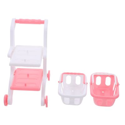 COOLHIYA 8pcs Mini Shopping Cart Double Pretend Play Trolley for Plastic Utility Cart for Indoor Outdoor Role Play and Cognitive Development