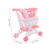 COOLHIYA 8pcs Mini Shopping Cart Double Pretend Play Trolley for Plastic Utility Cart for Indoor Outdoor Role Play and Cognitive Development view 2
