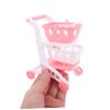 COOLHIYA 8pcs Mini Shopping Cart Double Pretend Play Trolley for Plastic Utility Cart for Indoor Outdoor Role Play and Cognitive Development view 4